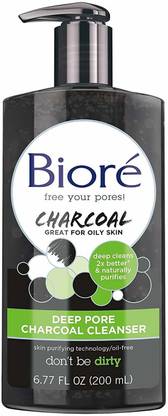 Biore Deep Pore Charcoal , 6.77 oz Face Wash