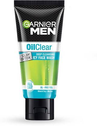 गार्नियर में ऑइल क्लियर क्ले डी-टॉक्स डीप क्लींज़िंग आइसी फेस वॉश