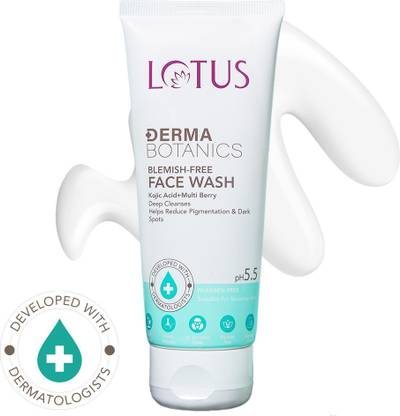 LOTUS DERMA BOTANICS Blemish-Free  Kojic Acid + Multi Berry|Reduce Pigmentation & Dark Spots Face Wash