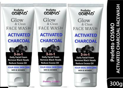Prefetto COSMO Charcoal Daily Cleanser Trio Face Wash