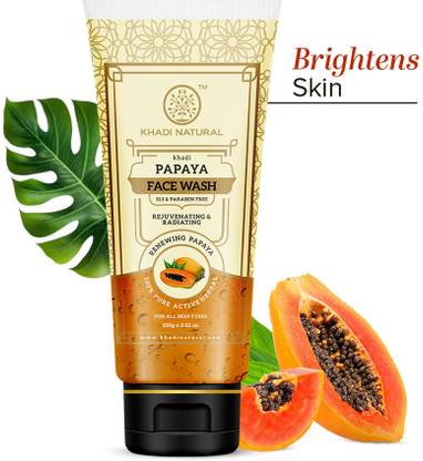 KHADI NATURAL Papaya  SLS & PARABEN FREE 100gm Face Wash