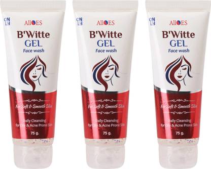 Alloes Pharmaceuticals B'Witte Gel  Pack of 3 (75g X 3) Face Wash