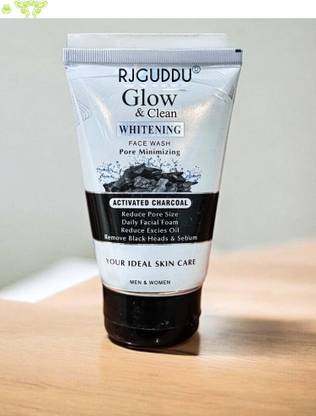 RJ GUDDU Glow & Clean Charcoal | Deep Cleansing & Shine-Free Formula Face Wash