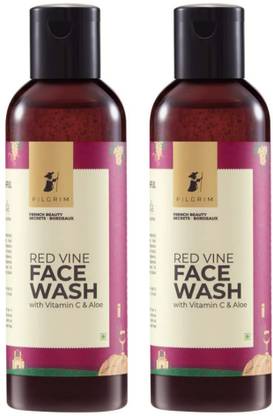 Pilgrim Red Vine  Cleanser for Anti Ageing | De-Pigmentation | Dark Spots Removal |Dry, Oily Combination Skin |Men and Women | 100ml Face Wash