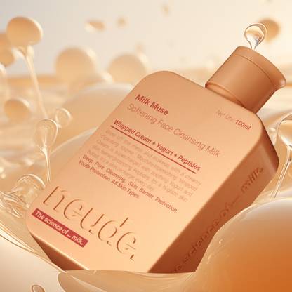 Neude Milk Muse Daily Facial Cleanser with Whipped Cream & Yogurt for Deep Cleansing Face Wash