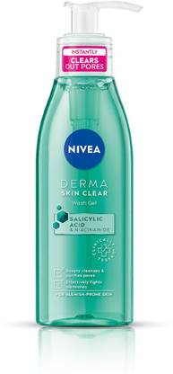 NIVEA Derma Skin Clear Wash Gel with Salicylic Acid & Niacinamide | For Clear Skin Face Wash