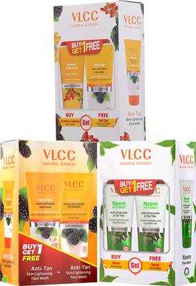 VLCC Anti Tan and Neem and Turmeric & Berberis - (B1G1) Face Wash