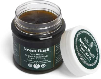RUSTIC ART Organic Neem Basil Concentrate|Anti Acne Deep Cleansing|SLS Free Face Wash