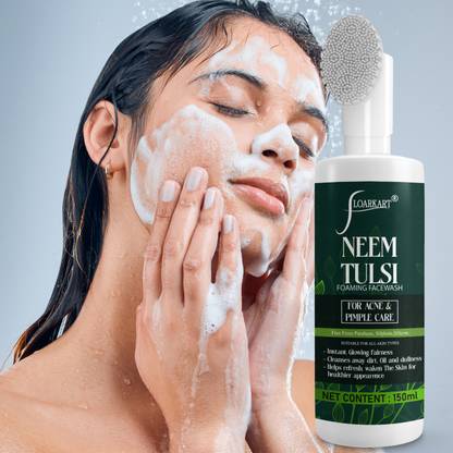 Floarkart Neem Tulsi For Men & Women __ Natural Skin Cleanser, Sun Damage __ Removes Dirt Face Wash