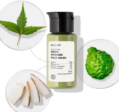 BRILLARE Neem, Reduces Acne & Pimples, with Bergamot for Clear Skin Face Wash