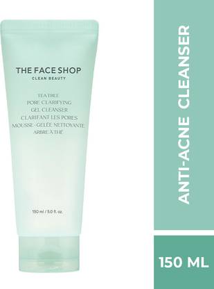 The Face Shop Tea Tree Pore Clarifying Gel Cleanser with IP- BHA, PHA & Hyaluronic Acid Face Wash