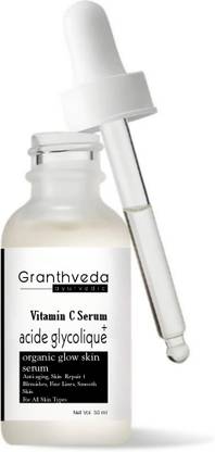 GRANTHVEDA Face Serum, Increases Skin's Glow Instantly and Reduces Spots Overtime, Bright Complete Vitamin C Booster, 30 ml Face Wash