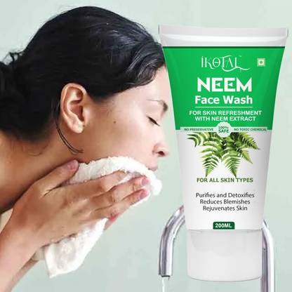 IKOTAL Neem Purifying  For Men & Women | Hyderated, Deep Pore Cleaning Face Wash