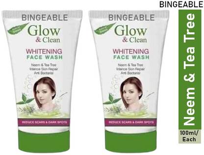 Crynn Glow & Clean Whitening  with Neem & Tea Tree - Pack of 2 Face Wash