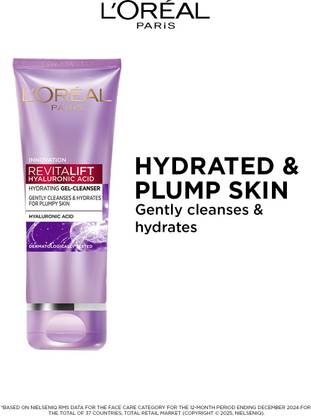 L'Oréal Paris Revitalift Hyaluronic Acid Gel  For Hydrated and Plump Skin Face Wash