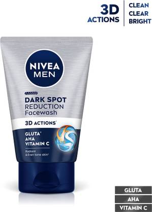 Nivea Men Dark Spot Reduction with 10X Vitamin C Effect, Licorice Cleanser for All Skin Face Wash