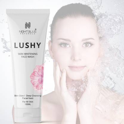 NightBlue Naturals Lushy Skin Whitening Bhrightening Refreshing Daily Care Cream Base Face Wash