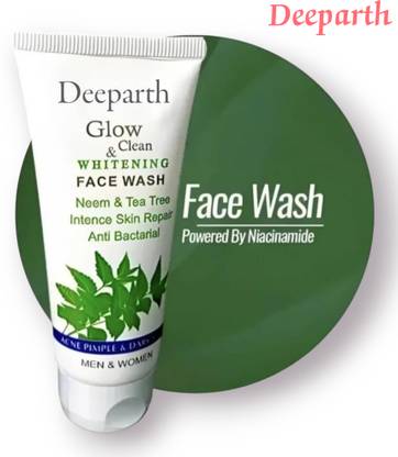 Deeparth Glow & Clean Neem And Tea Tree Whitening 100ml, Reduces Scars & Dark Spots, pimple control, for skin brightning, for all skin types DNFW031 Face Wash