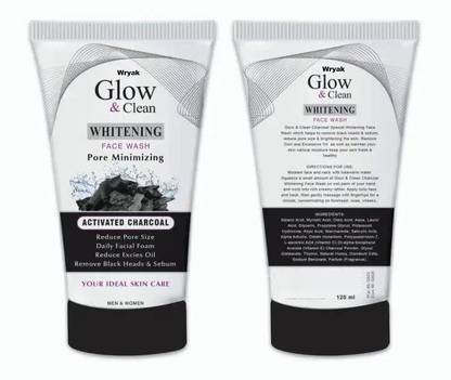wryak Activated-Charcoal, Pore Minimising, For Men & Women Face Wash