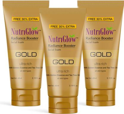 NutriGlow Gold Radiance Booster Foam (Pack of 3) Face Wash