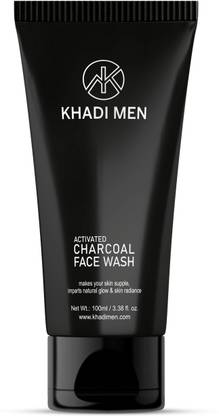 Khadi Men Activated Charcoal for Glowing Skin No Sls & Parabens Free Face Wash