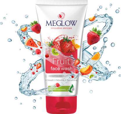 meglow Fruit AHA  For Smooth, Refreshed & Radiant Skin | Fights Dullness & Tan Face Wash