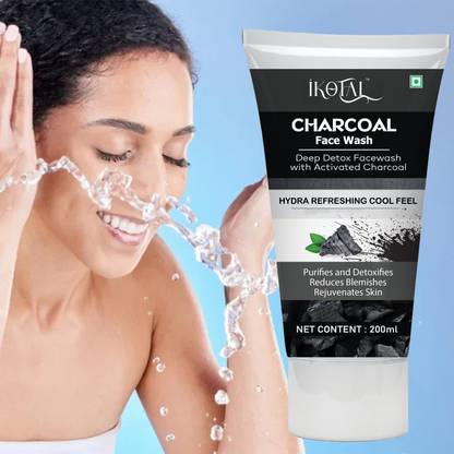 IKOTAL Charcoal  / Men & Women / Anti-Pollution, Skin Purify & Deep Detox Face Wash