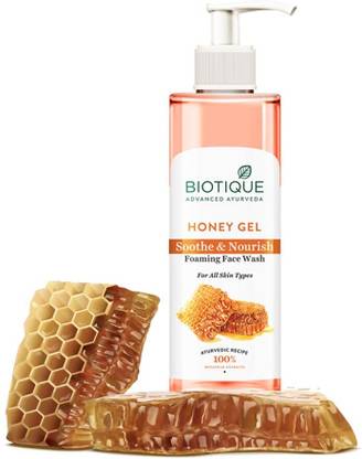 BIOTIQUE Honey Gel Soothe & Nourish Foaming|Reduce Dryness| All Skin Types Face Wash