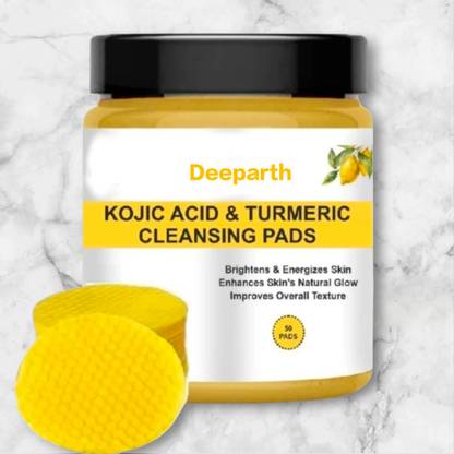 Deeparth Kojic Acid Turmeric Cleansing Pads Toner For Everyday Use Face Wash