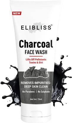 ELIBLISS Organic Geranium Charcoal Concentrate | Anti Blackhead Gel  Face Wash