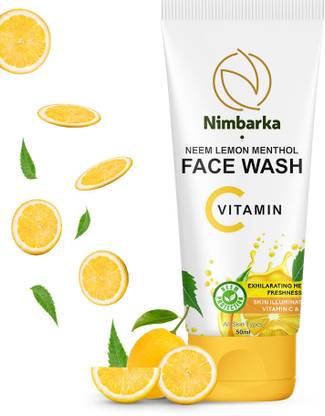 NIMBARKA Neem Lemon Menthol Facewash Refreshing & Deep Cleansing, Anti-Acne Formula, For Men & Women Face Wash
