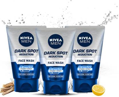 Nivea Men Dark Spot Reduction Combo with 10X Vitamin C Effect, Licorice, Face Wash
