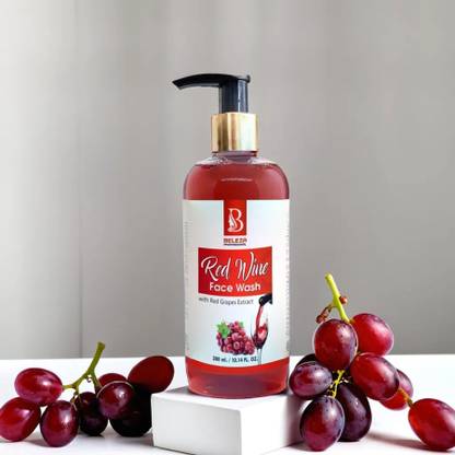 Beleza professional Red Wine  ,Reduces fine lines and Wrinkles and gives your Skin a Refreshing feel Face Wash