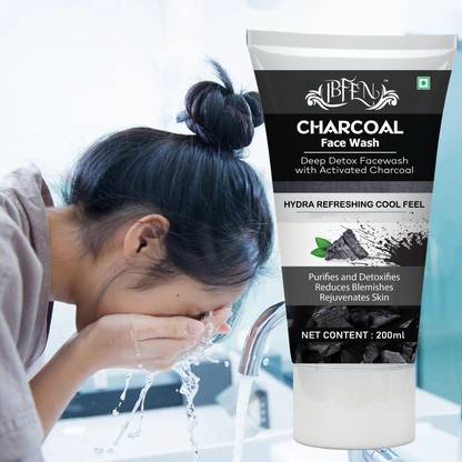 IBFEN Charcoal  | Men & Women | Fights out 2X Impuirities, Pore Cleaning Face Wash