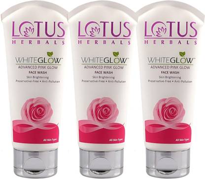LOTUS HERBALS Whiteglow Advanced Pink Glow Brightening | Skin Brightening | Sulphate Free | Anti-Pollution | For All Skin Types | 100g Face Wash