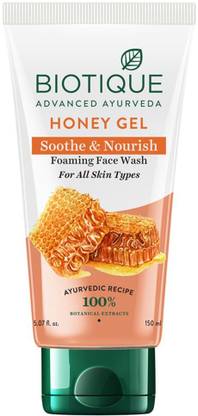 BIOTIQUE Honey Gel Soothe & Nourish Foaming |Reduce Dryness | For Men & Women Face Wash
