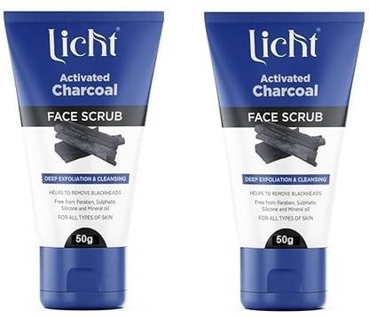 Licht Activated Charcoal Gel , 2x50ml Face Wash