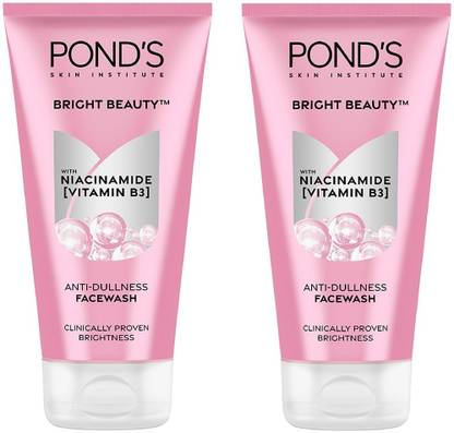 POND's Skin Institute Bright Beauty With Nicinamide (Vitamin B3) Anti Dullness Facewash 150G Each (Pack of 2) Face Wash