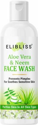 ELIBLISS Face wash with Neem, Aloe Vera & Turmeric Oil control Paraben Free  Face Wash