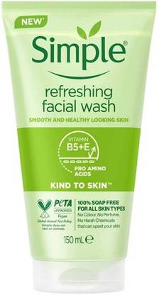Simple Kind To Skin Refreshing Facial Wash Gel 150ml Face Wash