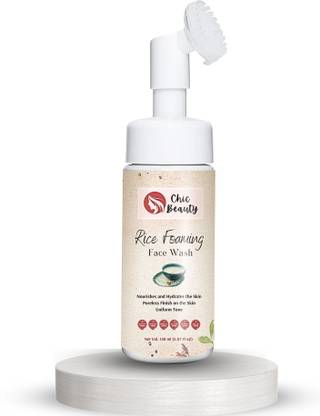 Chic Beauty Rice Foaming  with Built-in Silicone Brush 150ml Face Wash