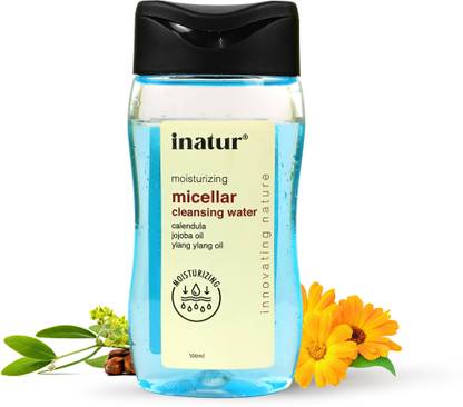 inatur Micellar Cleansing Water| Gentle & Hydrating Cleanser with Jojoba Oil Face Wash