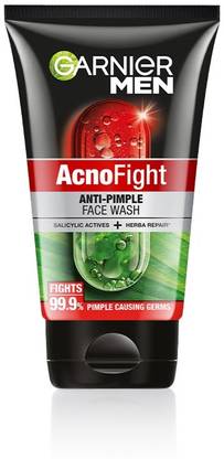 Garnier Men Acno Fight Anti Pimple, with Salicylic Acid and Herba Repair Face Wash