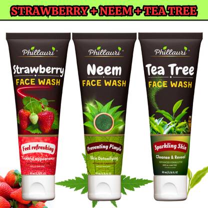 Phillauri Strawberry Neem And Tea Tree Simple Kind To Skin Refreshing For Men & Women Face Wash