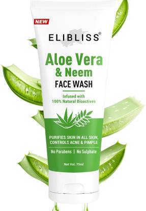 ELIBLISS Anti-Acne and Anti Pimple Neem Aloe Vera Gel  All Skin Type Face Wash