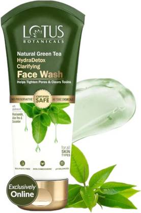 Lotus Botanicals Natural Green Tea HydraDetox Clarifying  Face Wash