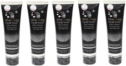 YC Whitening Facial Clay Wash with Deep Cleansing (Pack of 5) 100mlx5 Face Wash
