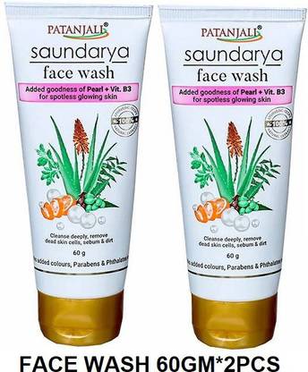 PATANJALI SAUNDARYA DEEP CLEASING FACE WASH 60GM (2PCS COMBO) Face Wash
