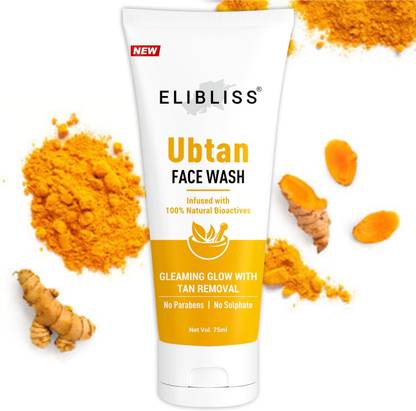 ELIBLISS Ubtan Natural for Dry Skin with Turmeric & Saffron for Tan removal  Face Wash