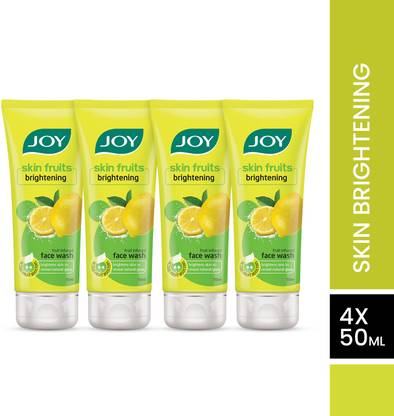 Joy Skin Fruits Brightening Lemon (Pack of 4 x 50ml) Face Wash